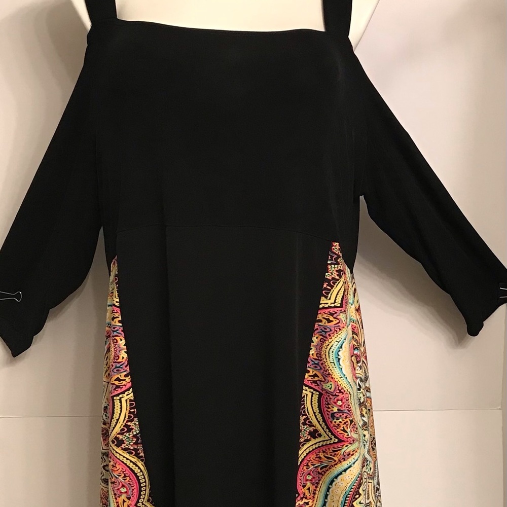 Cold Shoulder Black Tunic Plus Size